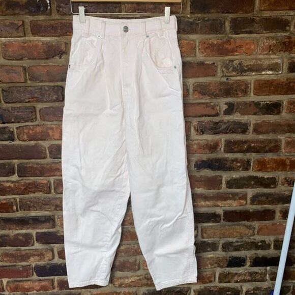 Zara High Waisted Light Pink Denim Mom Jeans Women's Size 2 - Picture 1 of 8